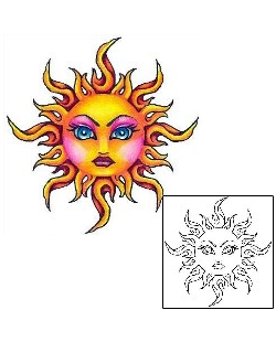 Sun Tattoo Blushing Sun Tattoo