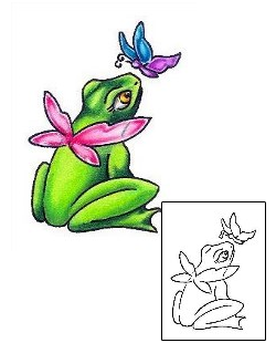 Picture of Butterfly Frog Kiss Tattoo