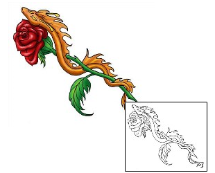 Rose Tattoo Plant Life tattoo | OAF-00046