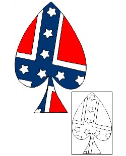 Picture of Confederate Spade Tattoo