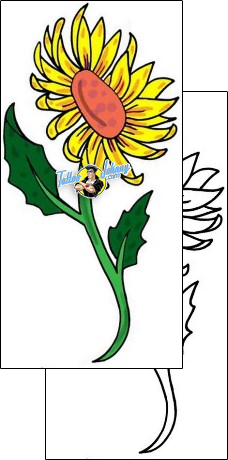 Sunflower Tattoo plant-life-sunflower-tattoos-paul-crace-paf-00022