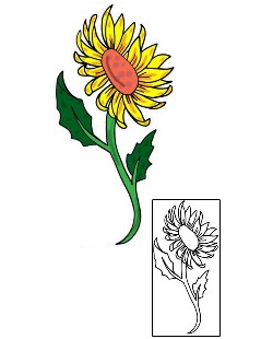 Sunflower Tattoo Plant Life tattoo | PAF-00022