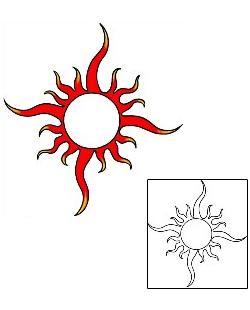 Sun Tattoo Astronomy tattoo | PAF-00031