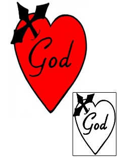 Sacred Heart Tattoo Religious & Spiritual tattoo | PAF-00039