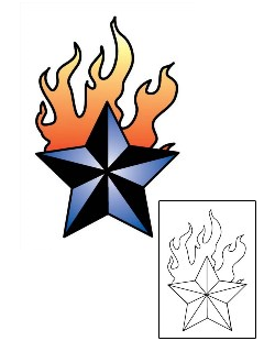 Nautical Star Tattoo Miscellaneous tattoo | PEF-00074