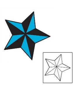 Nautical Star Tattoo Astronomy tattoo | PEF-00081