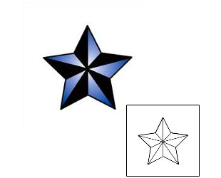 Star Tattoo Specific Body Parts tattoo | PEF-00134