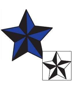 Nautical Star Tattoo Astronomy tattoo | PEF-00149