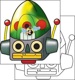 Robot Tattoo pef-00170