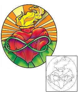 Sacred Heart Tattoo Religious & Spiritual tattoo | PEF-00205