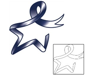 Ribbon Tattoo PEF-00207