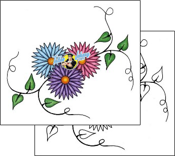 Flower Tattoo plant-life-flowers-tattoos-phil-rogers-phf-00009