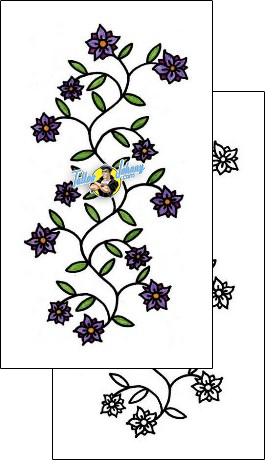Flower Tattoo plant-life-flowers-tattoos-phil-rogers-phf-00011