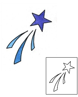 Shooting Star Tattoo Astronomy tattoo | PHF-00077