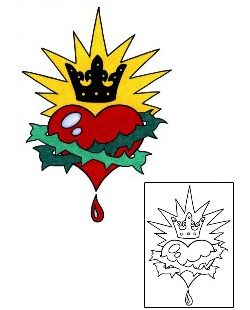 Sacred Heart Tattoo Religious & Spiritual tattoo | PHF-00206