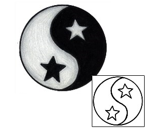 Yin Yang Tattoo Astronomy tattoo | PHF-00268