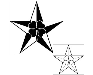 Nautical Star Tattoo Specific Body Parts tattoo | PHF-00269