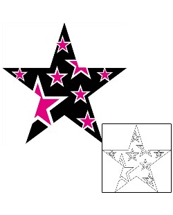 Star Tattoo Astronomy tattoo | PHF-00275