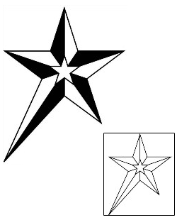 Nautical Star Tattoo Astronomy tattoo | PHF-00297