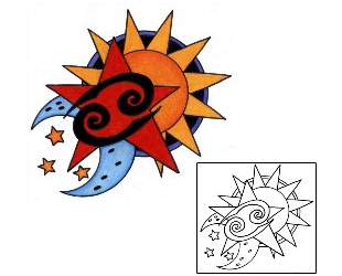 Cancer Tattoo Astronomy tattoo | PHF-00376
