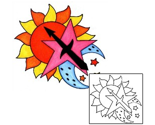 Sun Tattoo Astronomy tattoo | PHF-00385