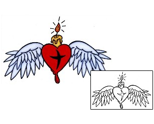 Sacred Heart Tattoo Religious & Spiritual tattoo | PHF-00429