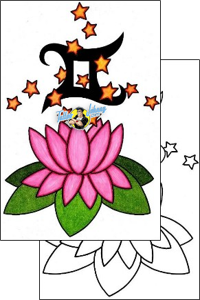 Star Tattoo plant-life-flowers-tattoos-phil-rogers-phf-00440