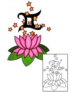 Star Tattoo Plant Life tattoo | PHF-00440