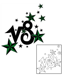 Nautical Star Tattoo Astronomy tattoo | PHF-00479