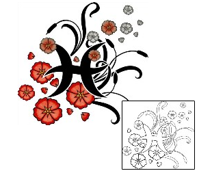 Cherry Blossom Tattoo Zodiac tattoo | PHF-00572