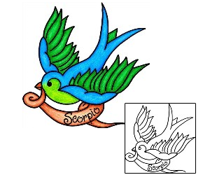 Swallow Tattoo For Women tattoo | PHF-00588