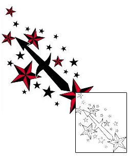 Nautical Star Tattoo Astronomy tattoo | PHF-00635