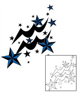 Aquarius Tattoo Astronomy tattoo | PHF-00645