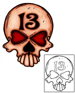Thirteen Tattoo Thirteen Skull Tattoo