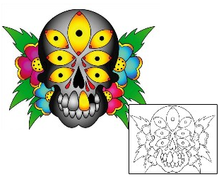 Day of the Dead Tattoo Ethnic tattoo | PHF-00940