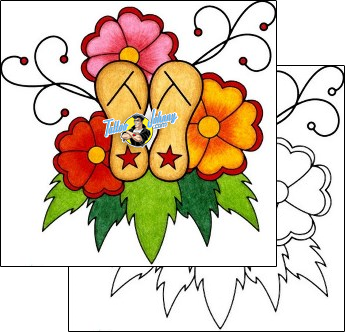 Flower Tattoo plant-life-flowers-tattoos-phil-rogers-phf-00989