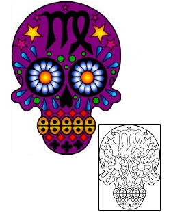 Day of the Dead Tattoo Zodiac tattoo | PHF-00998