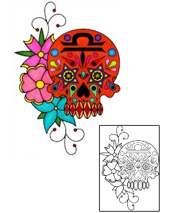 Mexican Tattoo Zodiac tattoo | PHF-01003