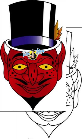 Devil - Demon Tattoo phf-01006