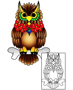Owl Tattoo Animal tattoo | PHF-01039