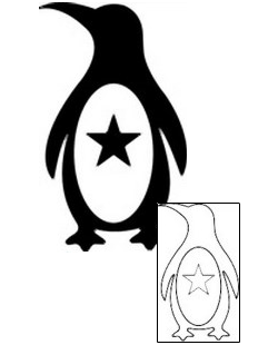 Picture of Star Penguin Tattoo