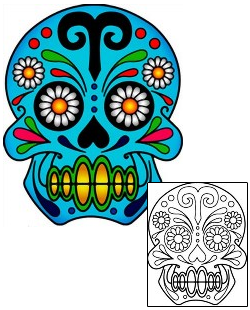 Day of the Dead Tattoo Zodiac tattoo | PHF-01070