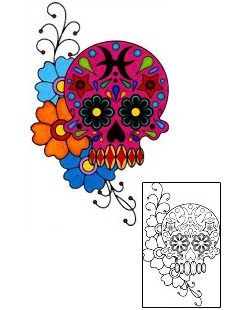 Day of the Dead Tattoo Zodiac tattoo | PHF-01087