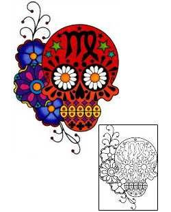 Day of the Dead Tattoo Zodiac tattoo | PHF-01105