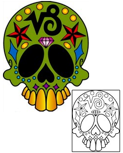 Day of the Dead Tattoo Zodiac tattoo | PHF-01128