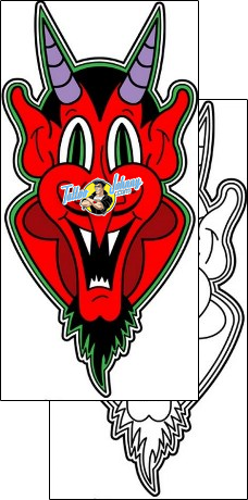 Devil - Demon Tattoo tattoo-styles-cartoon-tattoos-phil-rogers-phf-01150