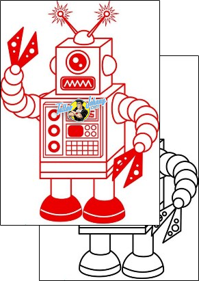 Robot Tattoo phf-01154
