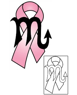 Breast Cancer Tattoo Zodiac tattoo | PHF-01163