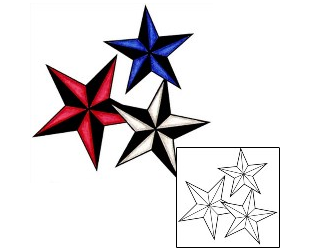 Nautical Star Tattoo Astronomy tattoo | PHF-01168