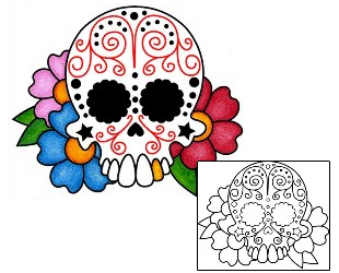 Day of the Dead Tattoo Ethnic tattoo | PHF-01175